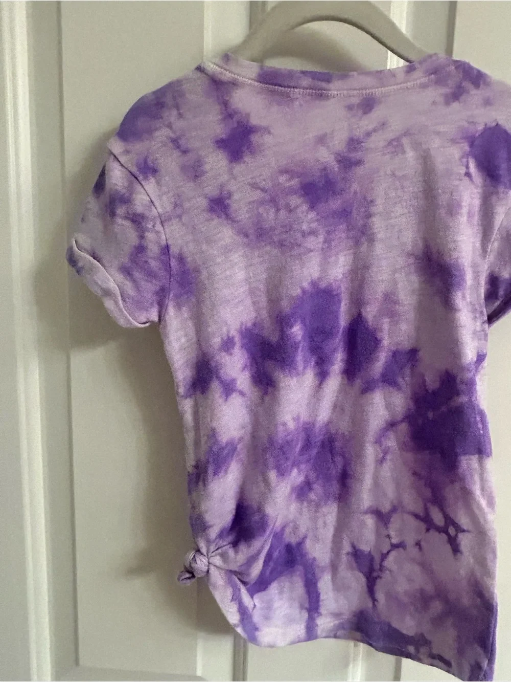 Justice Purple and Light Lavender Tie-Dye Henley Tee
